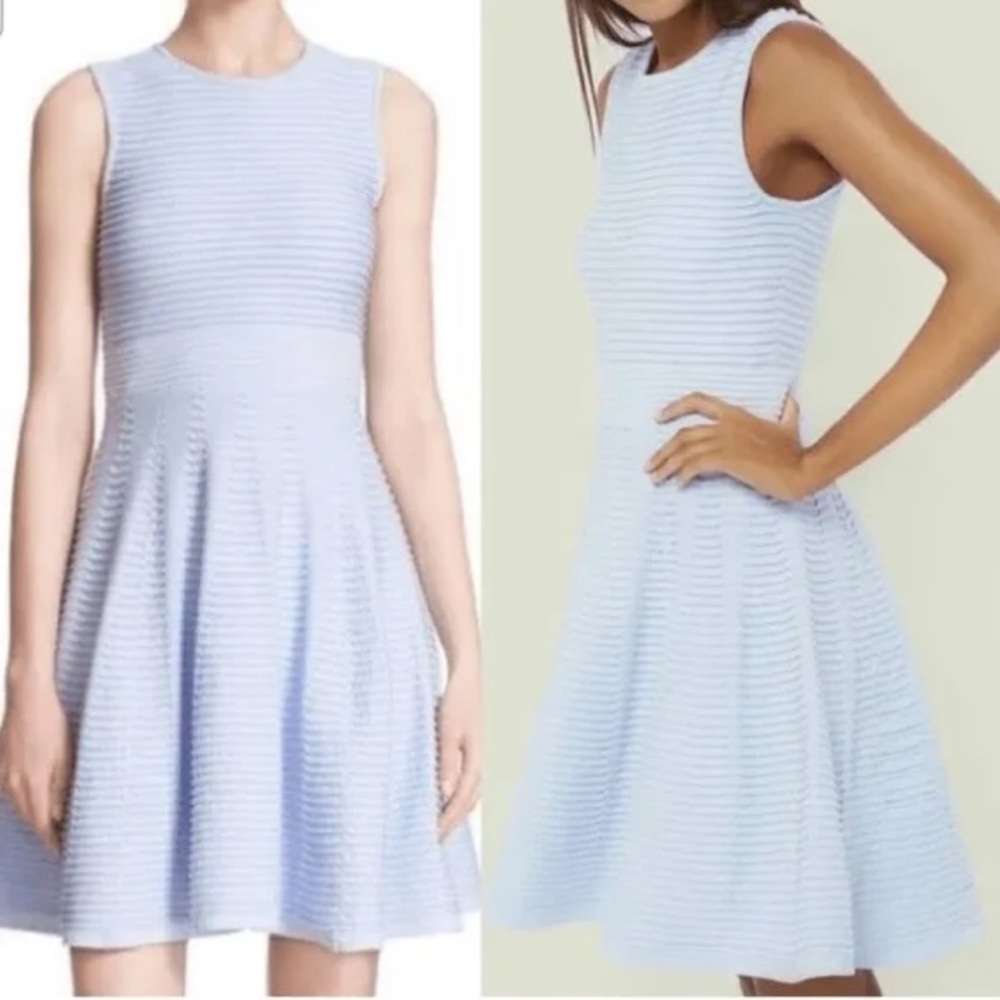 Ted Baker White Ribbed Mini Dress